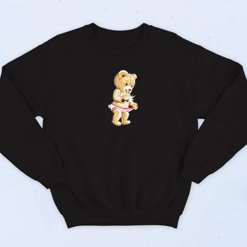 Teddy Bear Snap Box Retro 90s Sweatshirt