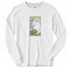 The Fool Tarot Sad Cat Vintage 90s Long Sleeve Shirt