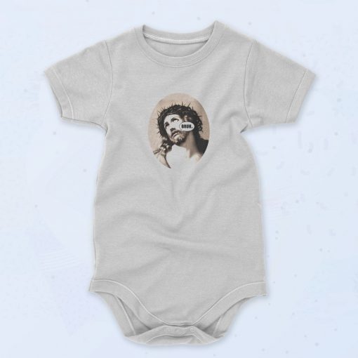 Jesus Bruh 90s Baby Onesie