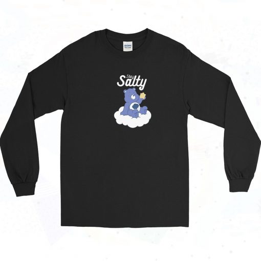 Stay Salty Bear Funny 90s Long Sleeve Shirt