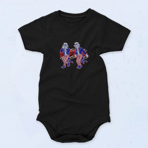 Uncle Sam Griddy Dance 4th Of July 90s Baby Onesie