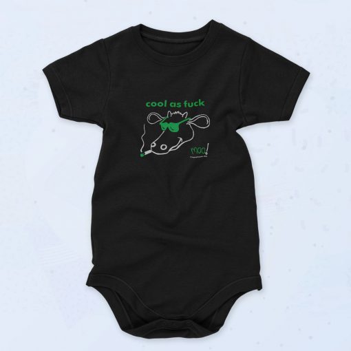 Cool As Fuck Moo 90s Baby Onesie