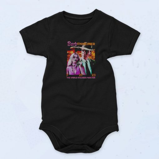 Hard Barbenheimer The World Changes Forever 90s Baby Onesie