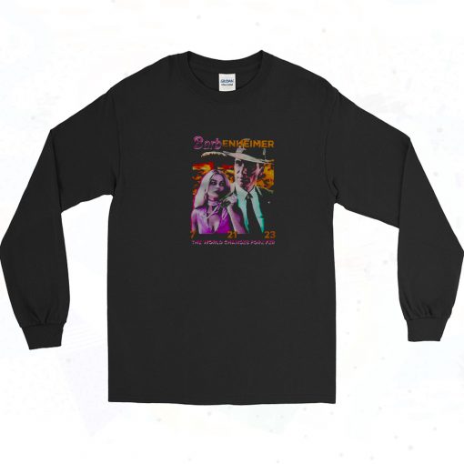 Hard Barbenheimer The World Changes Forever 90s Long Sleeve Shirt