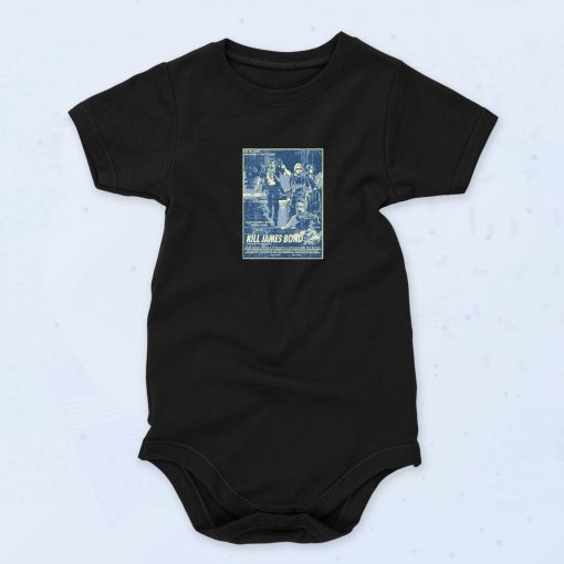 Kill James Bond Poster KJB Movies 90s Baby Onesie