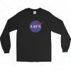 NASA LIES Flat Earth Vintage Long Sleeve Shirt