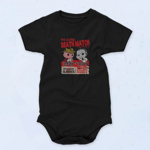 The Ultimate Death Match Freddy vs Jason 90s Baby Onesie