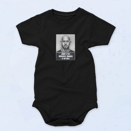 Andrew Tate Mugshot 90s Baby Onesie