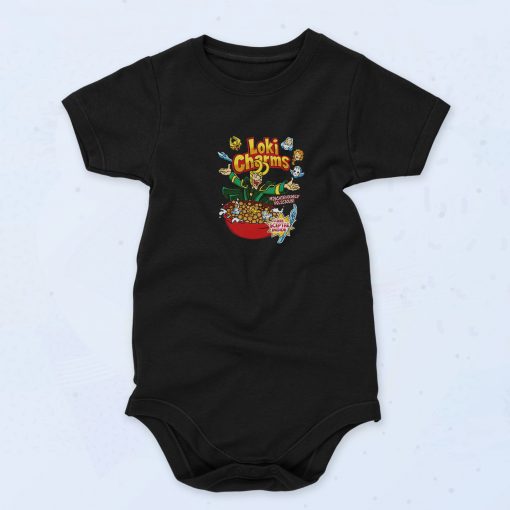 Cereal God of Mischief Loki Charms 90s Baby Onesie