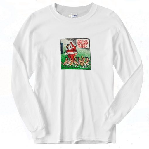 Elvis Presley Santa 90s Long Sleeve Shirt