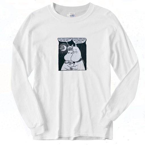 Pink Moomin Meme 90s Long Sleeve Shirt