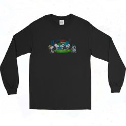 Snoopy Peanuts Dogs Playing Poker 90s Long Sleeve Shirt