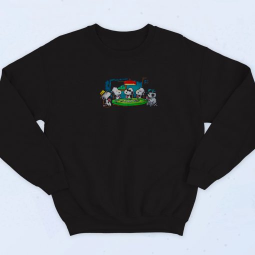 Snoopy Peanuts Dogs Playing Poker 90s Sweatshirt