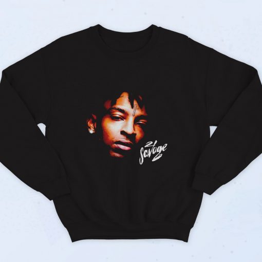 21 Savage Photoshoot 90s Sweatshirt Street Style