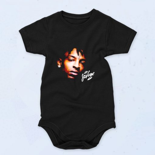 21 Savage Photoshoot Baby Onesie 90s Style