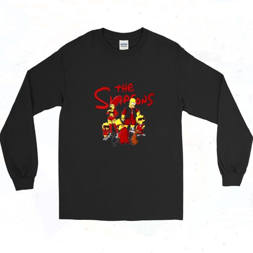 Bart Simpson Gang 90s Long Sleeve Shirt