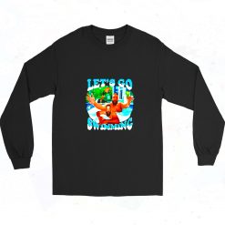 Dj Khaled Let's Go Swimming 90s Long Sleeve Shirt