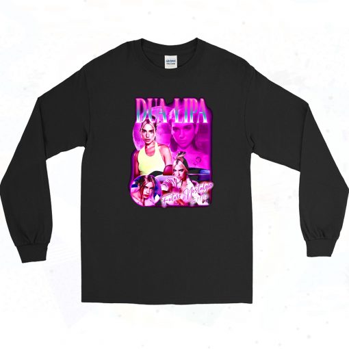 Dua Lipa Crazy Vintage Old School Long Sleeve Shirt Style