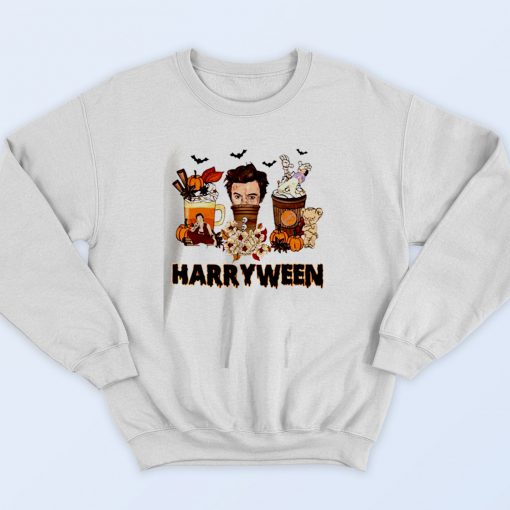 Harry Styles Latte Drink Fall Coffee Harryween Halloween 90s Streetwear Sweatshirt