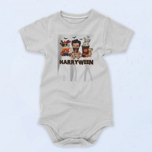 Harry Styles Latte Drink Fall Coffee Harryween Halloween Vintage Baby Onesie