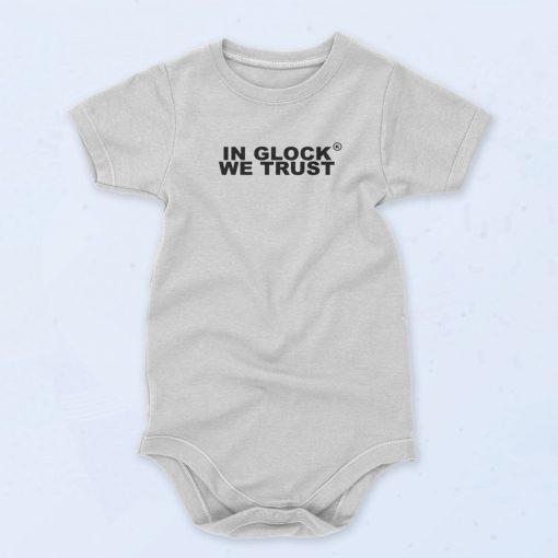 In Glock We Trust Vintage Baby Onesie