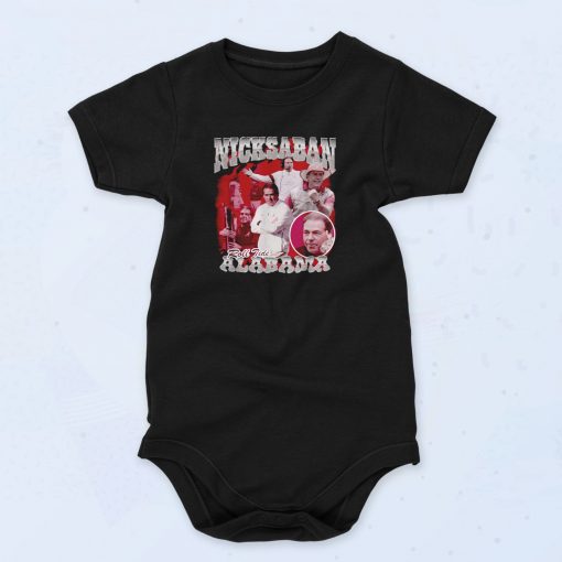 Nick Saban Alabama Football Baby Onesie 90s Style