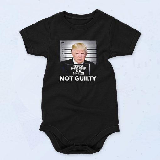 Not Guilty Trump Baby Onesie 90s Style