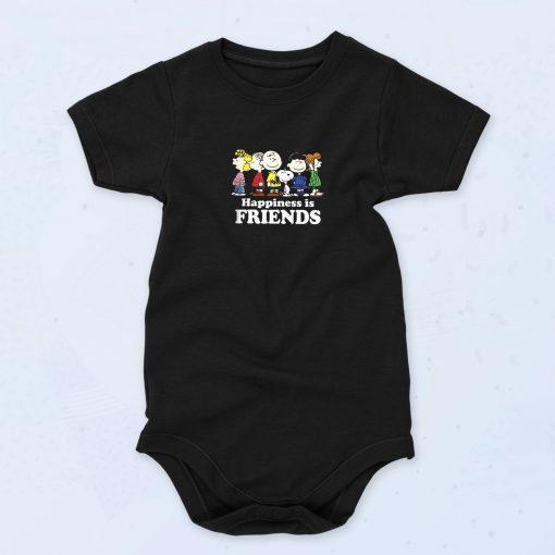 Peanuts Happiness Is Friends 90s Fashion Baby Onesie