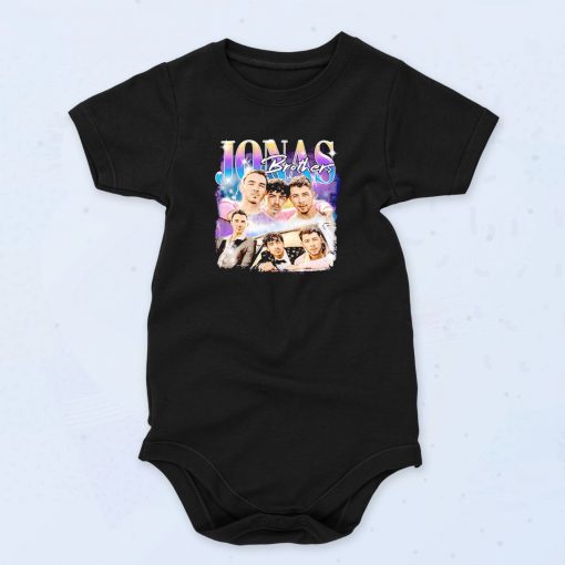 Retro Jonas Brothers Baby Onesie 90s Style