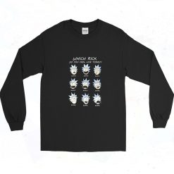 Rick And Morty Emoticon Face 90s Long Sleeve Shirt