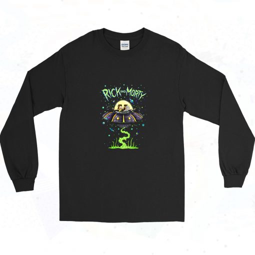 Rick Morty Space Cruiser 90s Long Sleeve Shirt