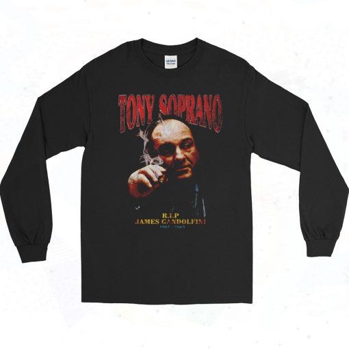 Tony Soprano Rip James Gandolfint 90s Long Sleeve Shirt