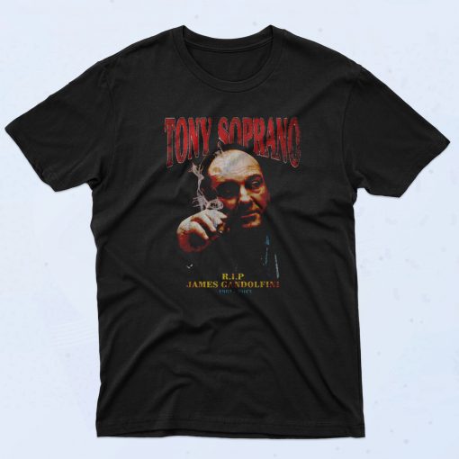 Tony Soprano Rip James Gandolfint 90s T Shirt Fashionable