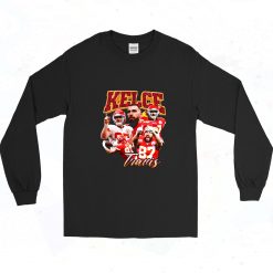 Travis Kelce Collage 90s Long Sleeve Shirt