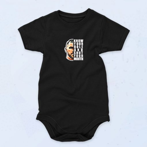 Travis Kelce Know Your Role And Shut Your Mouth 90s Fashion Baby Onesie