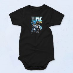 Tupac All Eyez On Me Motorcycle 90s Baby Onesie Style