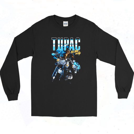 Tupac All Eyez On Me Motorcycle Long Sleeve Shirt Style