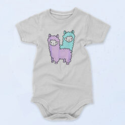 Cute Kawaii Llama 90s Baby Onesie