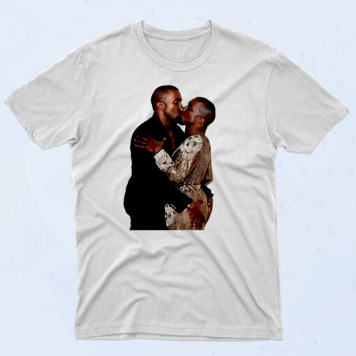 Kanye West Kissing Kanye Parody 90s T Shirt Style