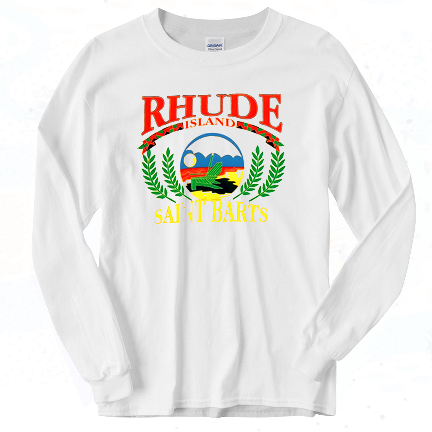 Rhude Island Saint Barts Classic Long Sleeve Shirt - 90sclothes.com