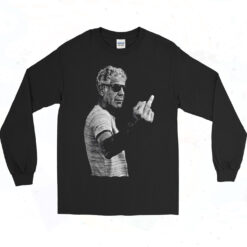 Anthony Bourdain Middle Finger Long Sleeve Tshirt