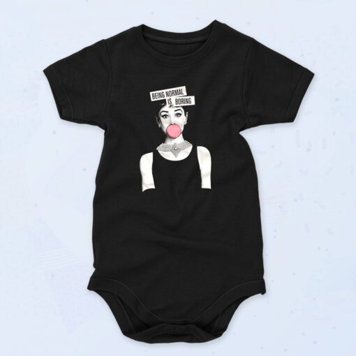 Audrey Hepburn Normal Is Boring 90s Baby Onesie