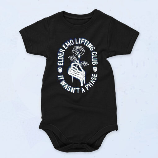 Elder Emo Lifting Club 90s Baby Onesie