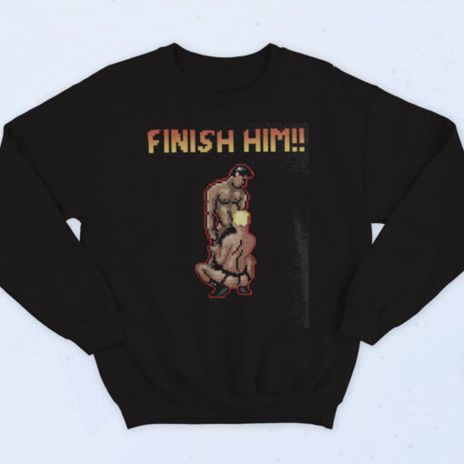 Finish Him Gay Gaming Cotton Sweatshirt