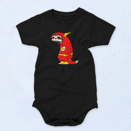 Funny Flash Sloth 90s Baby Onesie