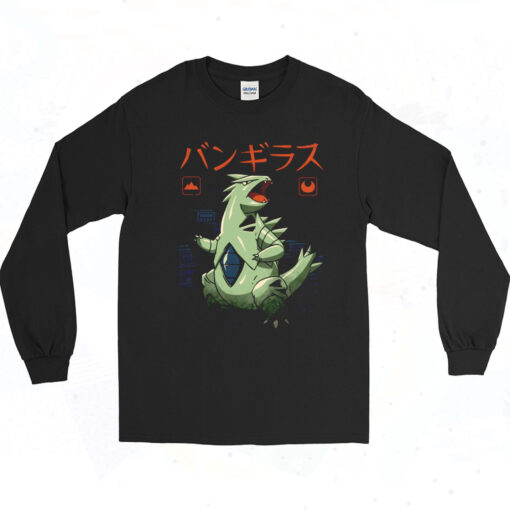 Japanese Monster Tyranitar Long Sleeve Tshirt