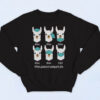 Llama Wearing Mask Vintage Cotton Sweatshirt