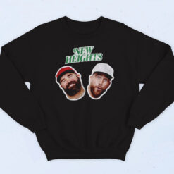 New Heights Podcast Jason Kelce And Travis Kelce Cotton Sweatshirt