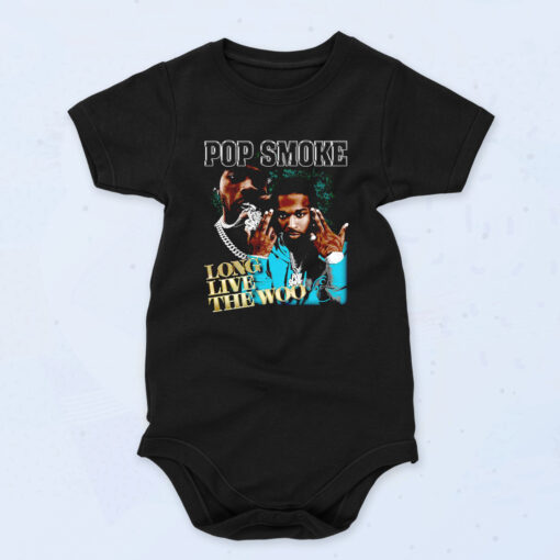 Pop Smoke Long Live The Woo 90s Baby Onesie