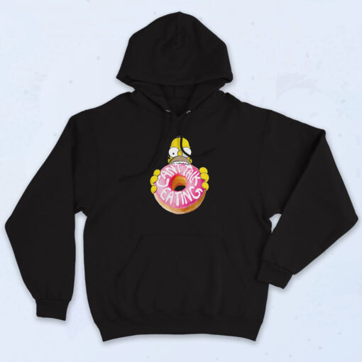 Simpsons Homer Can't Talk Eating Vintage Graphic Hoodie